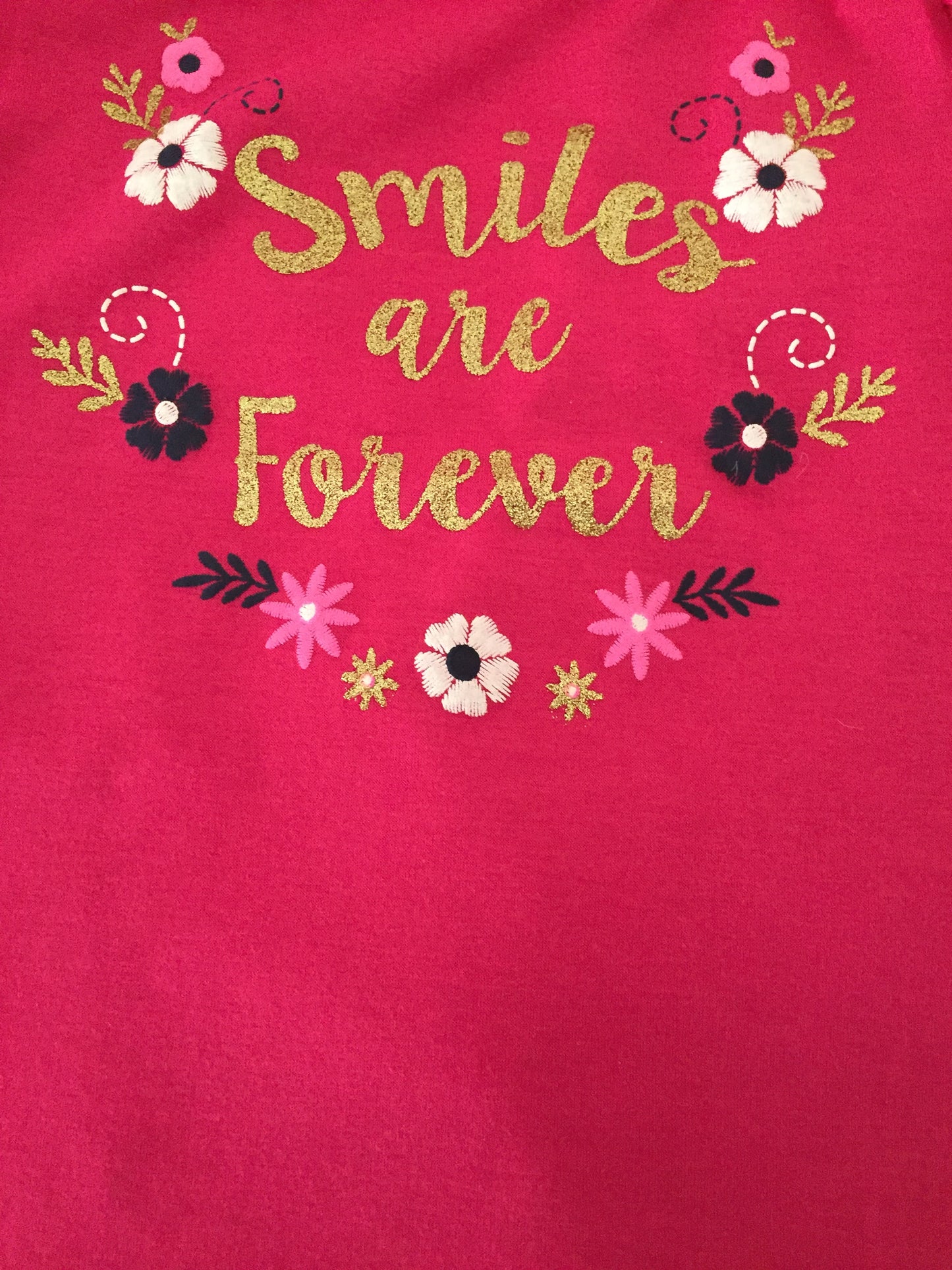 Girls "Smiles are Forever" Graphic Tee Shirt