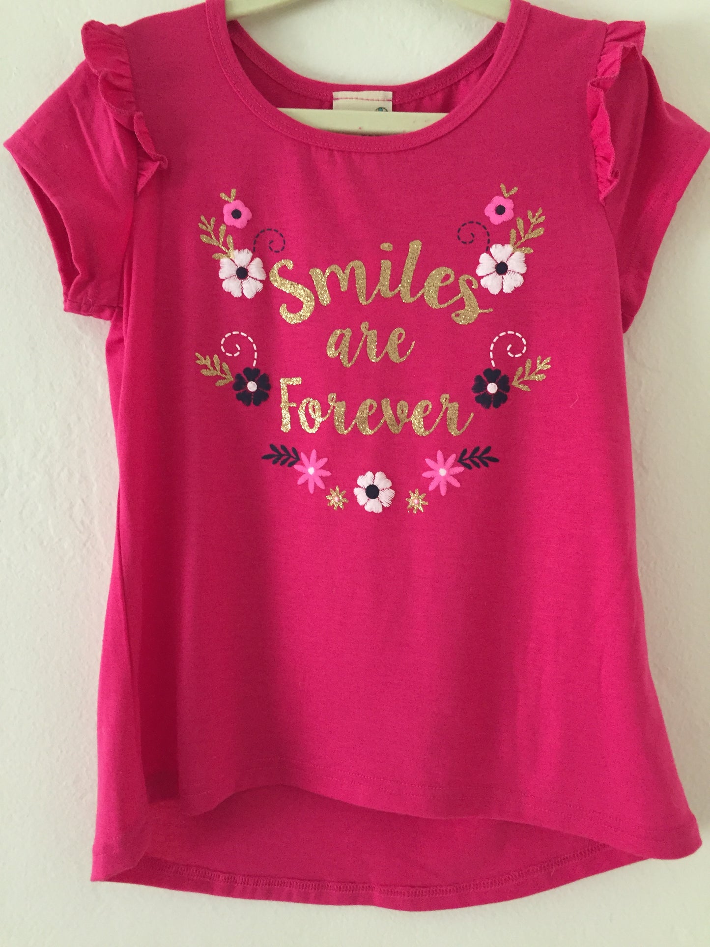 Girls "Smiles are Forever" Graphic Tee Shirt