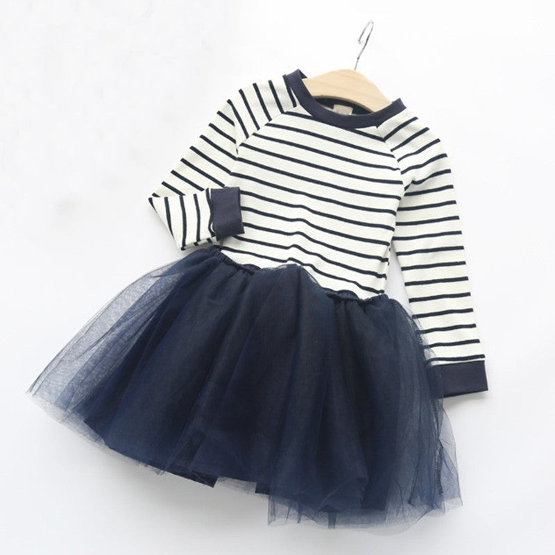 Julia Striped Tulle Dress